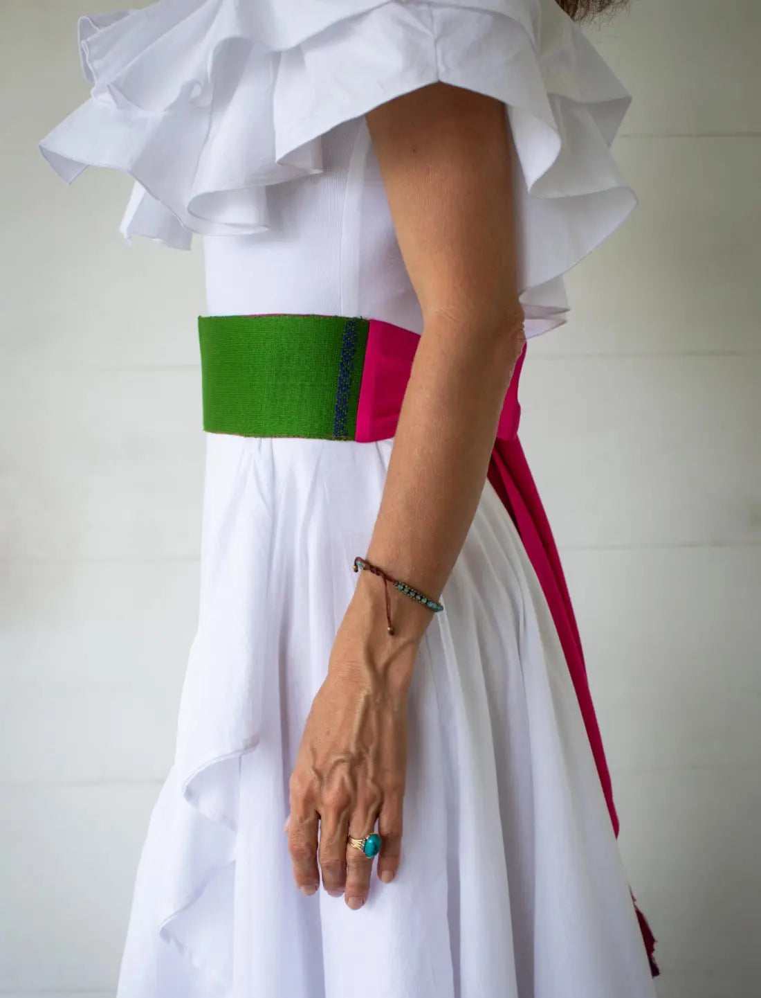 Natures Continuity Embroidered Belt - Earth Wisdom Collection